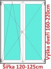 Dvojkrdlov balkonov dvere OS+O SOFT rka 120cm a 125cm